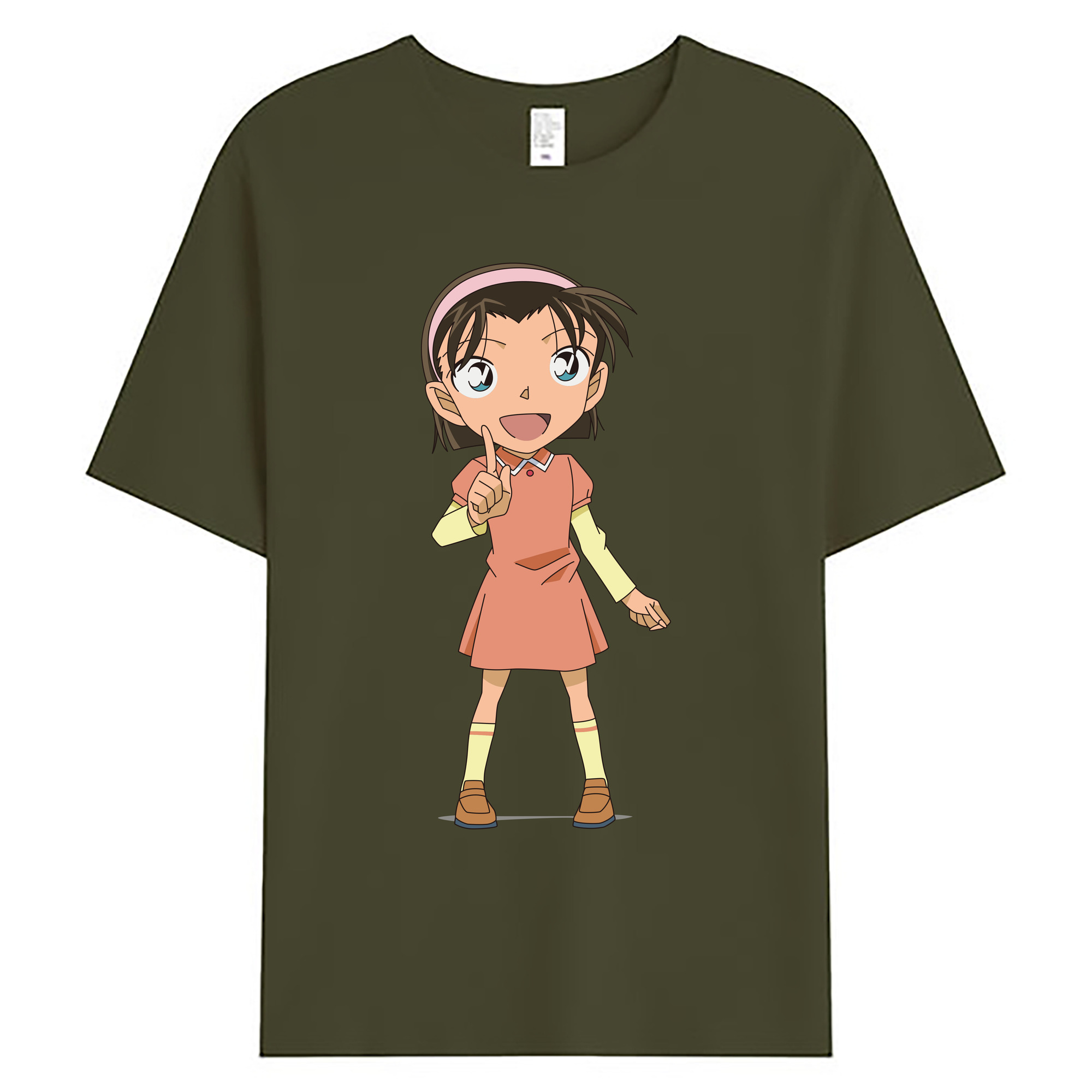（画像用） 名探偵コナン 吉田 歩美 よしだ あゆみ Detective Conan my Yeager 綿100％ メンズ半袖Tシャツ｜肌触りやわらか＆通気性